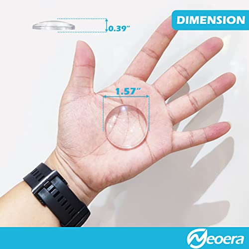 Neoera Door Stopper Wall Protector (Clear, 8pack)-Quiet, Shock Absorbent Gel - Adhesive Reusable Bumper Protector, Wall Shield & Silencer for Door Handle, Soft Rubber Round Door Stop 1.57 inch