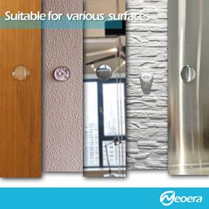 Neoera Door Stopper Wall Protector (Clear, 8pack)-Quiet, Shock Absorbent Gel - Adhesive Reusable Bumper Protector, Wall Shield & Silencer for Door Handle, Soft Rubber Round Door Stop 1.57 inch