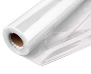 purple q crafts clear cellophane wrap roll 16 inches wide 100 feet long thick cellophane roll for baskets gifts flowers food safe cello rolls. (16″ x100′)
