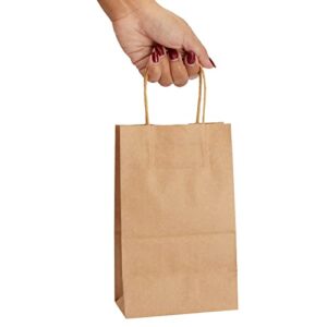 Juvale Small Kraft Party Favor Gift Bags with Handles for Birthday (8.5 x 5.25 in, 36 Count)