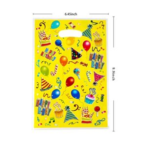 HABILE 120 plastic birthday party gift bags, thick gift bags with handles, and shiny plastic party candy bags, suitable for various holiday parties