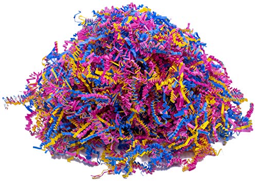 Stephanie Imports Made In USA Crinkle Cut (Zig Fill) Shredded Paper 2 lbs (Fiesta Mix)