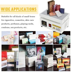 Hanchen Cellophane Wrapping Machine Manual Cellophane Overwrapping Machine Desktop Heating Sealing Machine for BOPP Cigarette Perfume Cosmetics Poker Box PVC Heat Sealer Film (LS12-200)