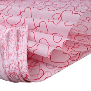 pmland premium quality gift wrap printed tissue paper – valentine heart – 15 inches x 20 inches 60 sheets