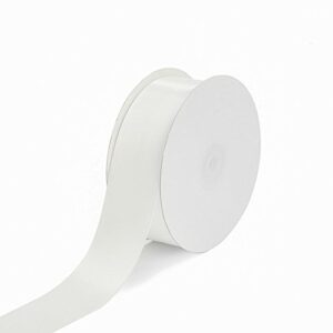 gbstore 1 1/2 inch 25 yards white satin ribbon perfect for wedding, gift wrapping