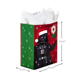 Hallmark 13" Large Star Wars Gift Bag with Tissue Paper (Darth Vader) for Holiday and Christmas Presents