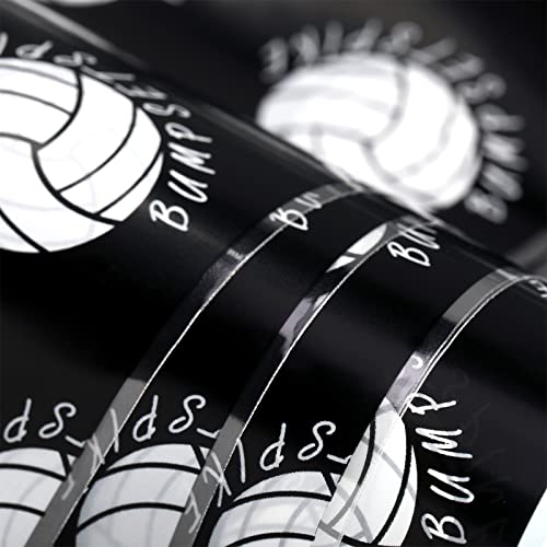 100 Pcs Volleyball Party Favors Gift Bags Volleyball Cellophane Party Treat Bags Volleyball Candy Goodie Bags for Sport Theme Birthday Party Decoration Supplies (Black)