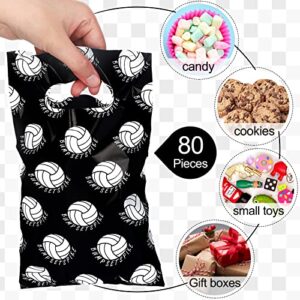 100 Pcs Volleyball Party Favors Gift Bags Volleyball Cellophane Party Treat Bags Volleyball Candy Goodie Bags for Sport Theme Birthday Party Decoration Supplies (Black)