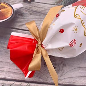 Enjonar 24pcs Treat Bags Party Favor Bags Lucky Cat Gift Bags Plastic Drawstring Bags Candy Bags Goodies Bags Gift Wrapping Bags for Birthday Wedding Baby Shower Bridal Shower Holiday Party