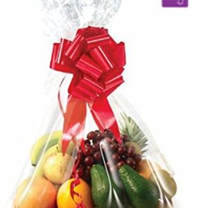 Clear Basket Bags, 10 Pack Large Clear Cellophane Wrap for Baskets & Gifts 24"x30" 1.5 Mil Thick (10)