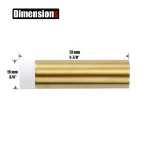 JQK Door Stopper, 2-7/8 Inch 304 Stainless Steel Sound Dampening Door Stop Bumper Wall Protetor 4 Pack, Brushed Gold, DSB2-BG-P4