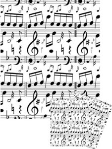 gbbd sheet music tissue paper – printed designs matching for coordinating gift wrapping bag gifts women bags men musical themed party (sheet music), 1 count (pack of 24)