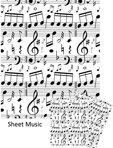 GBBD Sheet Music Tissue Paper - Printed Designs Matching for Coordinating Gift Wrapping Bag Gifts Women Bags Men Musical Themed Party (SHEET MUSIC), 1 Count (Pack of 24)