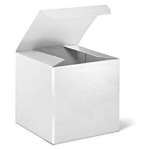 magicwater supply white cardboard tucktop gift boxes with lids, 8x8x6 (20 pack) for gifts, crafting & cupcakes