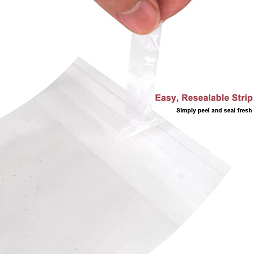 Qtop Cookie Bags 120 Pcs Candy Bags Clear Plastic Bags 4"x6"-1.57 mils Thick Self Sealing OPP Cello Bags, Self Adhesive Bags for Bakery Cookies Goodies Favor Decorative Wrappers