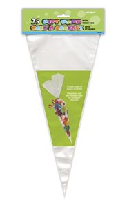 unique cone-shaped party cellophane bags, 17.75″ x 7.37″, clear