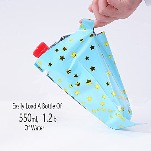 HABILE 48 pieces of plastic party gift bags, thicker gift bags with handles, plastic party candy bags with sparkling stars, suitable for all kinds of holiday parties