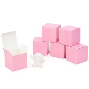 WonderPack Paper Boxes for Packaging - Pink Shipping Boxes - Cardboard Gift Box 2.1х2.1x2.1 Inches 6 Pack