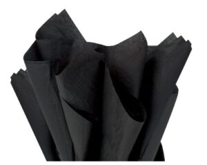 flexicore packaging | gift wrap tissue paper | size: 15×20 | acid free (black, 100 sheets)