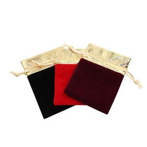 Snadulor 20 Pcs Soft Velvet Drawstring Pouches Bags for Jewelry,Wedding,Gift,Candy Bags,Party Favors,4x5 inch(Wine Red)