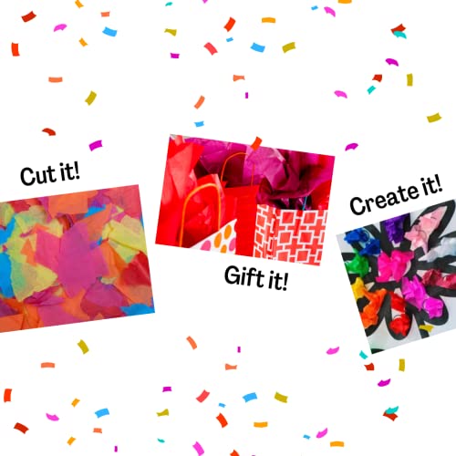 Multicolored Tissue Paper 20"x26" 100 Pack, 25 Colors, Art Tissue for Gifts, Games, Birthdays, Easter, Mothers Day, Graduations, Gift Wrap, Crafts, DIY Paper Flowers and More