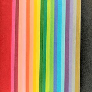 Multicolored Tissue Paper 20"x26" 100 Pack, 25 Colors, Art Tissue for Gifts, Games, Birthdays, Easter, Mothers Day, Graduations, Gift Wrap, Crafts, DIY Paper Flowers and More