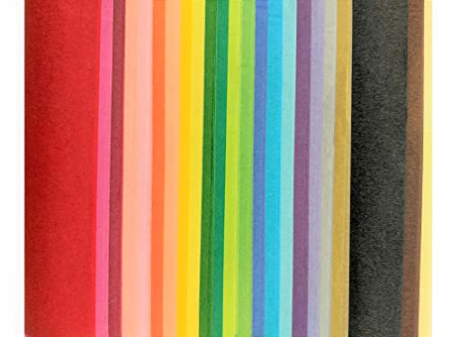 Multicolored Tissue Paper 20"x26" 100 Pack, 25 Colors, Art Tissue for Gifts, Games, Birthdays, Easter, Mothers Day, Graduations, Gift Wrap, Crafts, DIY Paper Flowers and More