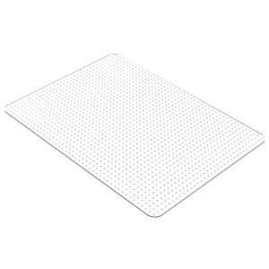 homek chair mat for carpeted floors, 30” x 48” transparent thick office floor mats for low pile carpet floors
