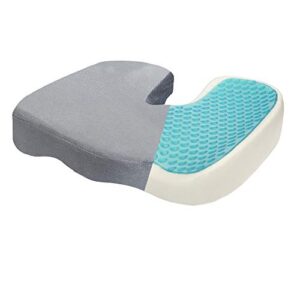 dr. flink tailbone seat cushion – pain relief chair pillow, cool gel-enhanced 100% memory foam, orthopedic & quality comfort | support & relives back & sciatica, for car, truck, home, and office