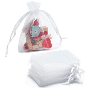 tendwarm 100pcs 3×4 inch sheer organza bags for party festival wedding favor bags with drawstring gift bags christmas