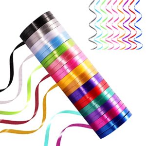 30 Roll 15 Colors Curling Ribbons for Crafts Bows Present Wrapping Florist Wedding Party Festival Art Craft Decor, 11 Yards Per Roll, 3/16 Inch Wide 3/16" - Set1