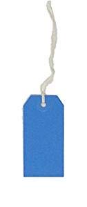 k-kraft gift tags with string options (#4 = 4.25 x 2.125 inches, pre-strung blue)