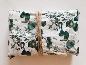 insidemynest eucalyptus botanical tissue paper sheets 30×20 gift wrap box filler (50)