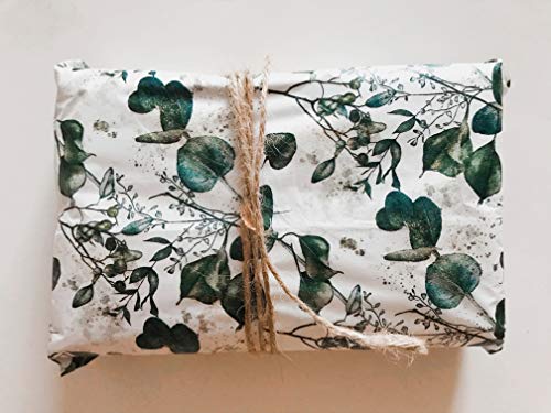 InsideMyNest Eucalyptus Botanical Tissue Paper Sheets 30x20 Gift Wrap Box Filler (50)