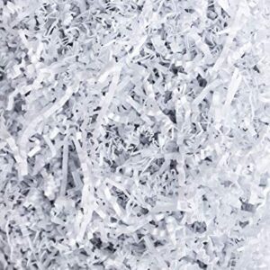 MagicWater Supply Soft & Thin Cut Crinkle Paper Shred Filler (1 LB) for Gift Wrapping & Basket Filling - White