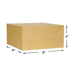 JOYIN 15 PCS Kraft Gift Box 8’’x8’’x4’’, Brown Cardboard Square Boxes, Gift Wrap for Christmas Holiday, Festive Xmas Wrapping Cupcake DIY Boxes