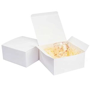 opaprain 8x8x4 inch 10 pack small white gift box with lid, easy to assemble, used for christmas gift, bridesmaid proposal box, wedding and birthday party gift box.