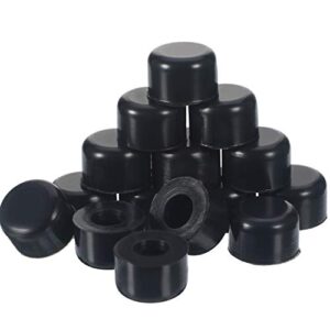 30 Pieces Rubber Door Stop Bumper Tips Black Silicone Replacement Door Stop Caps Door Stopper Bumpers for Wall and Floor Protection, Universal Size