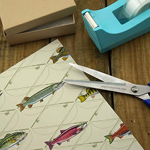 GRAPHICS & MORE Fish and Crossed Fishing Rods Gift Wrap Wrapping Paper Rolls