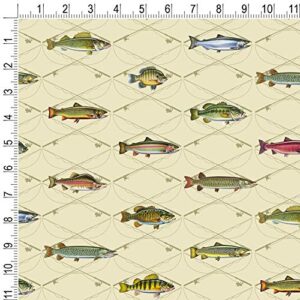 GRAPHICS & MORE Fish and Crossed Fishing Rods Gift Wrap Wrapping Paper Rolls