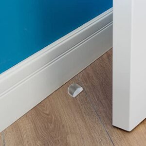 4 Pieces Floor Door Stopper No Drill Shower Door Stopper Self Adhesive Door Stoppers Wall Protectors Acrylic Door Stoppers Floor Buffers Wall Buffers for Protection of Wall and Furniture