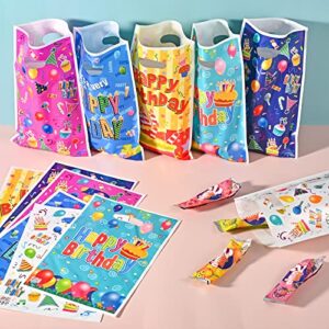 DaiUni 60 PCS Birthday Party Favor Bags Goodie Bags Treat Bags with Handles for Kids Birthday