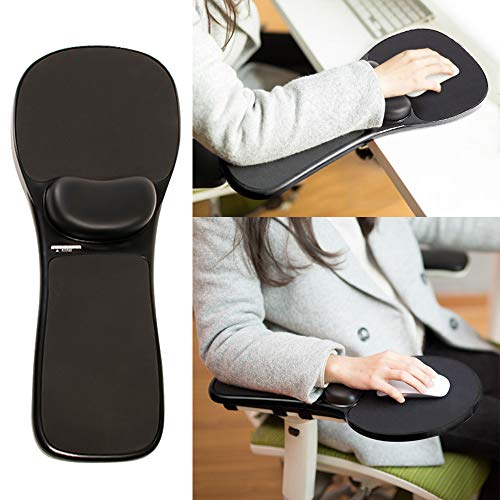 Upgrade Ergonomic Arm Rest Mouse Pads Dual Purpose for Desk and Chairs, Adjustable Armrest Wrist Support Attachment, Gaming Covers for Elbows and Forearms Pressure Relief Office Computer Desk Extender