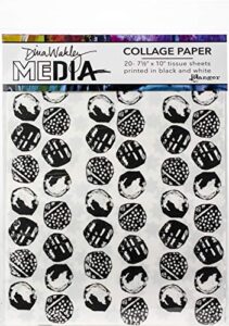 ranger dina wakley media collage tissue paper 7.5″x10″ 20/pkg-backgrounds