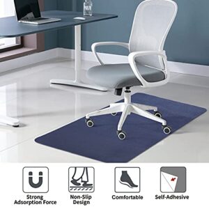 SHIEN Edging Office Chair Mat for Hardwood&Title Floor, 55"x35" Computer Gaming Rolling Chair Mat for Home Office Hardwood Floor, Anti-Slip Low Pile Under Desk Rug, Large Floor Protector (Navy Blue)