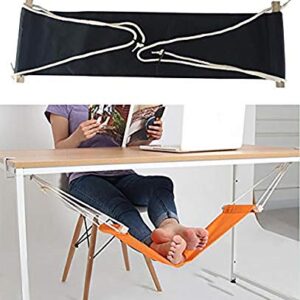 Home-organizer Tech Portable Adjustable Foot Hammock for Corner Desk Office Foot Rest Mini Under Desk Foot Rest Hammock for Home, Office, Airplane, Travel, Study and Relaxing (Black)