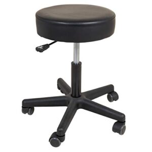 roscoe medical rolling stool – stool with wheels – round adjustable work stool, for work, office, desk, salon, drafting, spa