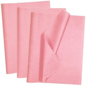 artdly 100 sheets pink tissue paper 14 x 20 inches recyclable pink wrapping paper bulk for weddings birthday diy project christmas gift wrapping crafts decor