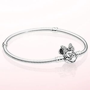 fashion cartoon heart clasp snake chain silver for women gift for women or man