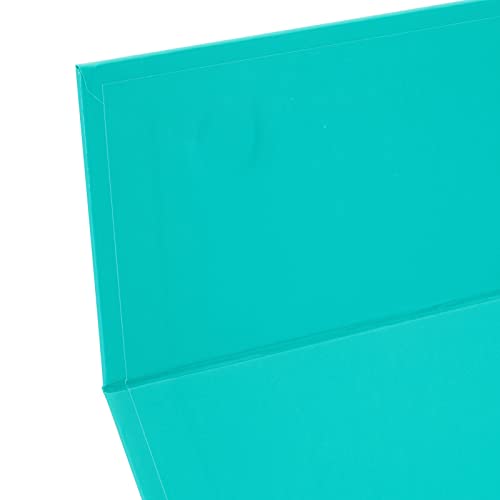 6 Pack Square Magnetic Gift Box with Lid, 10x10x4 Groomsmen and Bridesmaid Boxes for Proposal, Glossy Teal